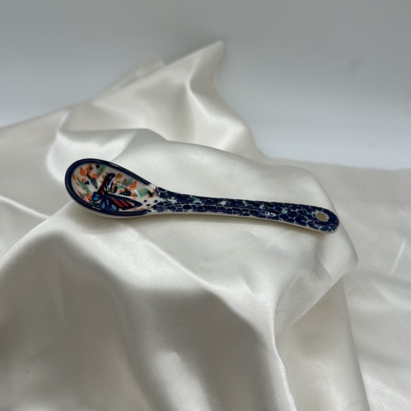 Polish Pottery Jam Jar with Spoon. - Picture 5 of 10
